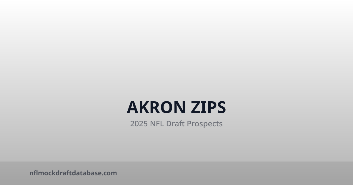 Akron Zips 2025 NFL Draft Prospects | NFL Mock Draft Database