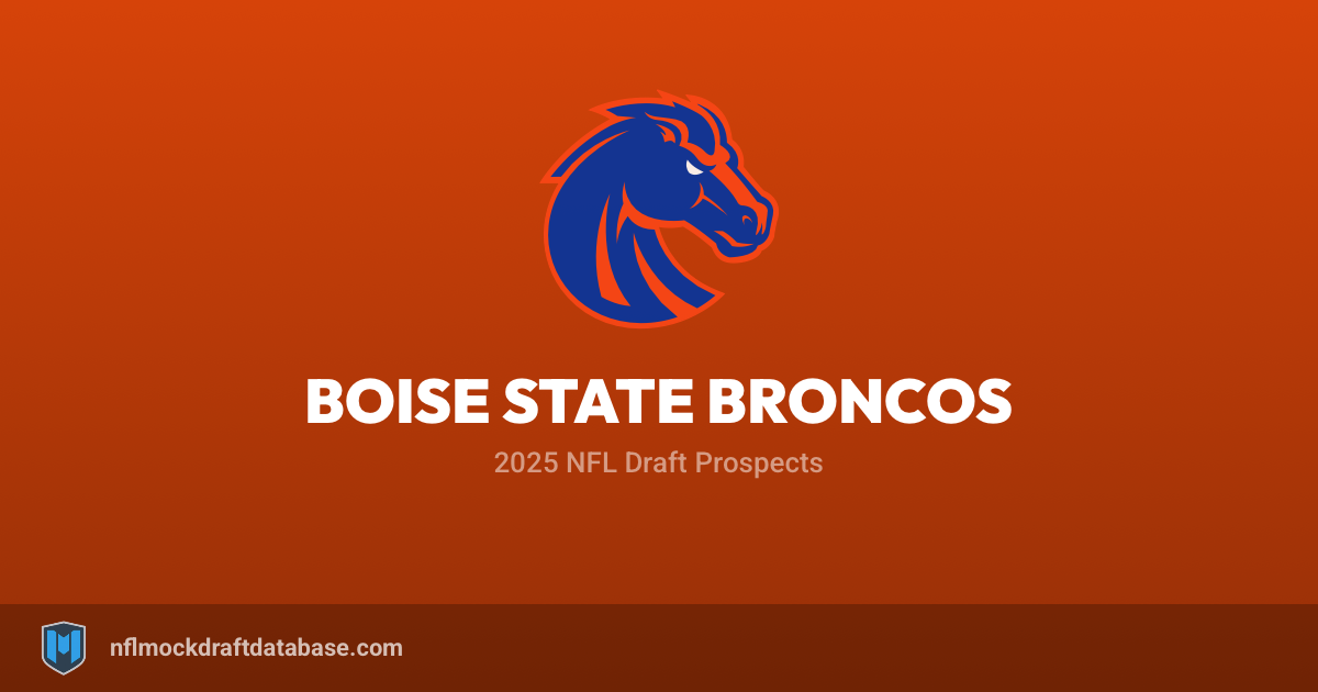 Boise State Broncos 2025 NFL Draft Prospects | NFL Mock Draft Database