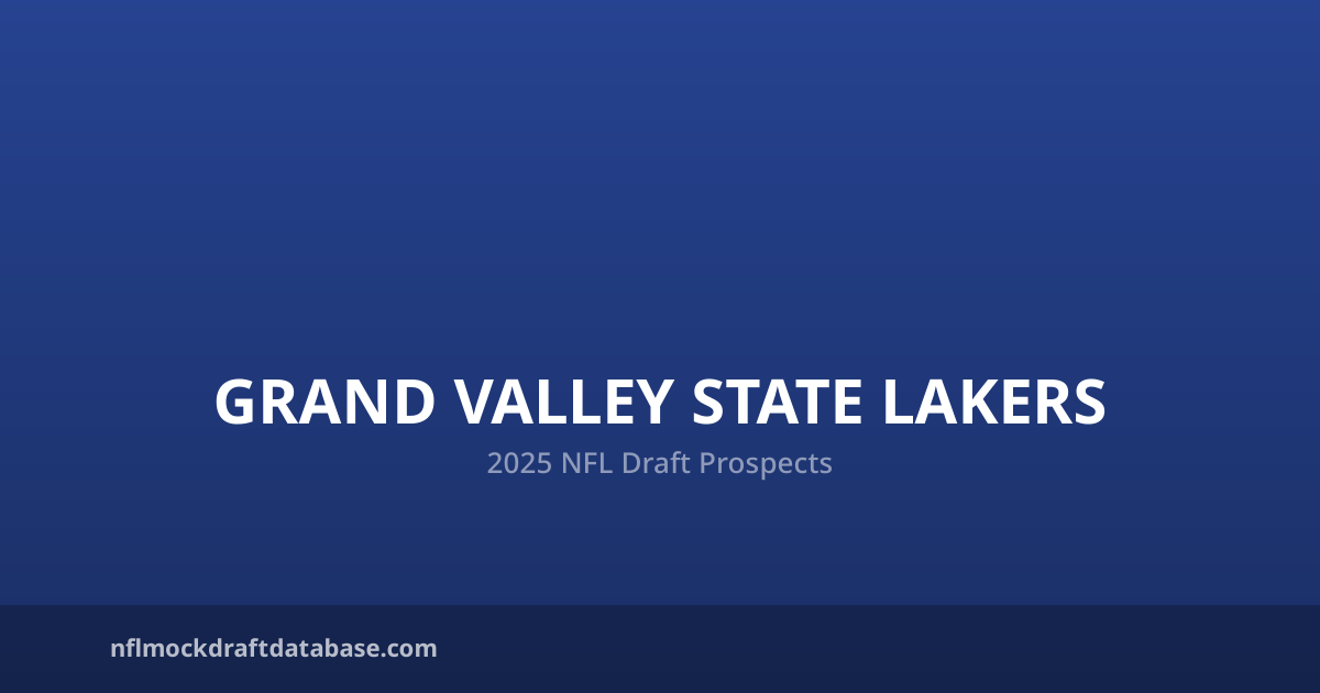 Grand Draft Grand Valley State Lakers 2025 NFL Draft Prospects | NFL Mock Draft ...