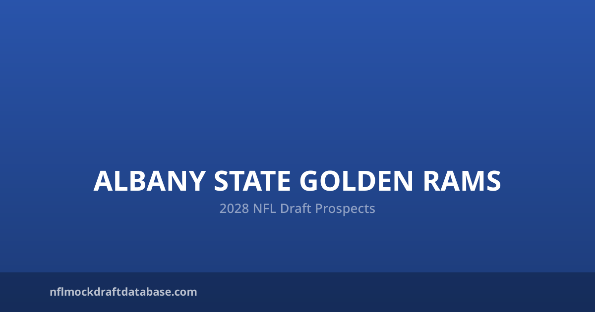 Albany State Golden Rams 2028 NFL Draft Prospects | NFL Mock Draft Database