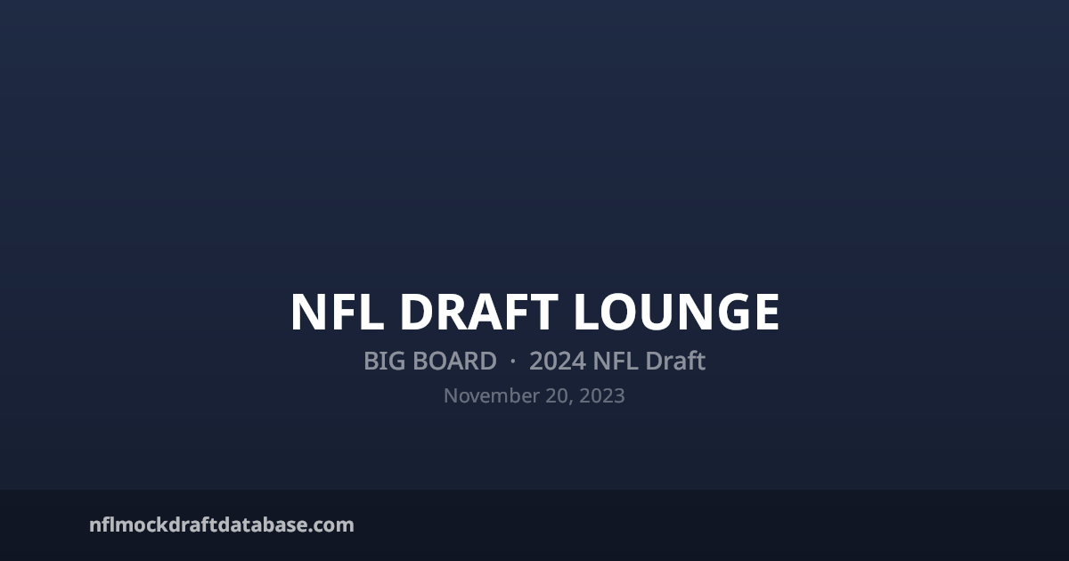 NFL Draft Lounge — 2024 NFL Draft Big Board | NFL Mock Draft Database