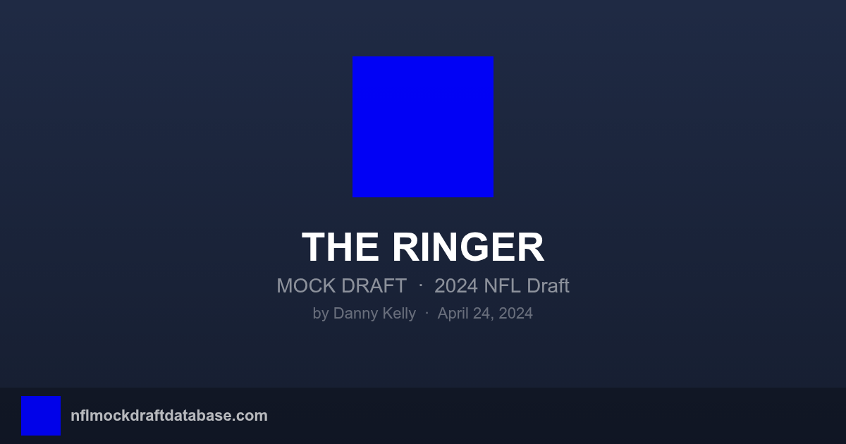 Danny Kelly Ringer 2024 NFL Mock Draft by Danny Kelly (The Ringer) | NFL Mock Draft Database