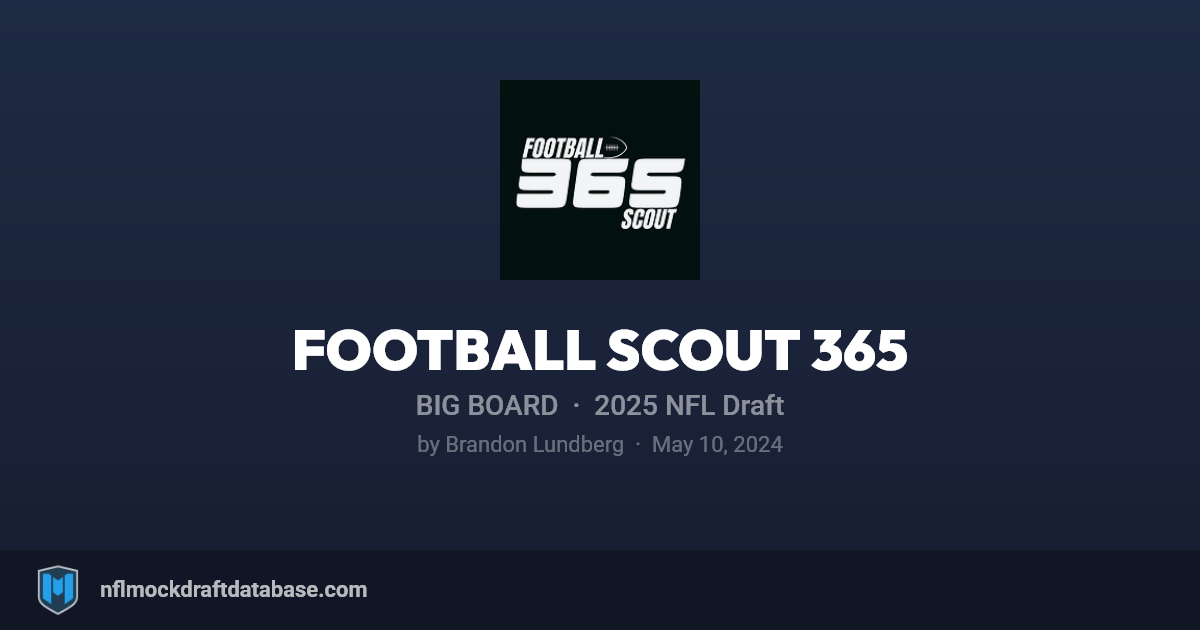 Football Scout 365 — 2025 NFL Draft Big Board | NFL Mock Draft Database