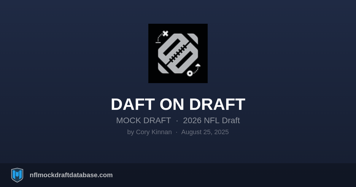 2026 NFL Mock Draft by Cory Kinnan (Daft on Draft) | NFL Mock Draft ...