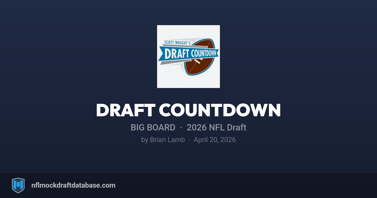 2026 NFL Big Board by Brian Lamb (Draft Countdown) | NFL Mock Draft ...