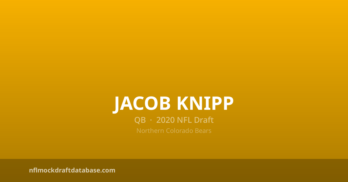 Jacob Knipp 2020 NFL Mock Draft Profile — QB | NFL Mock Draft Database