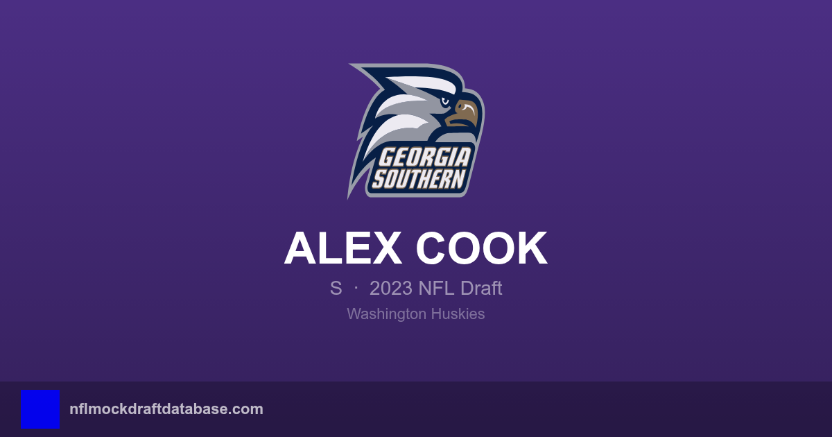 Alex Cook 2023 NFL Mock Draft Profile — S | NFL Mock Draft Database