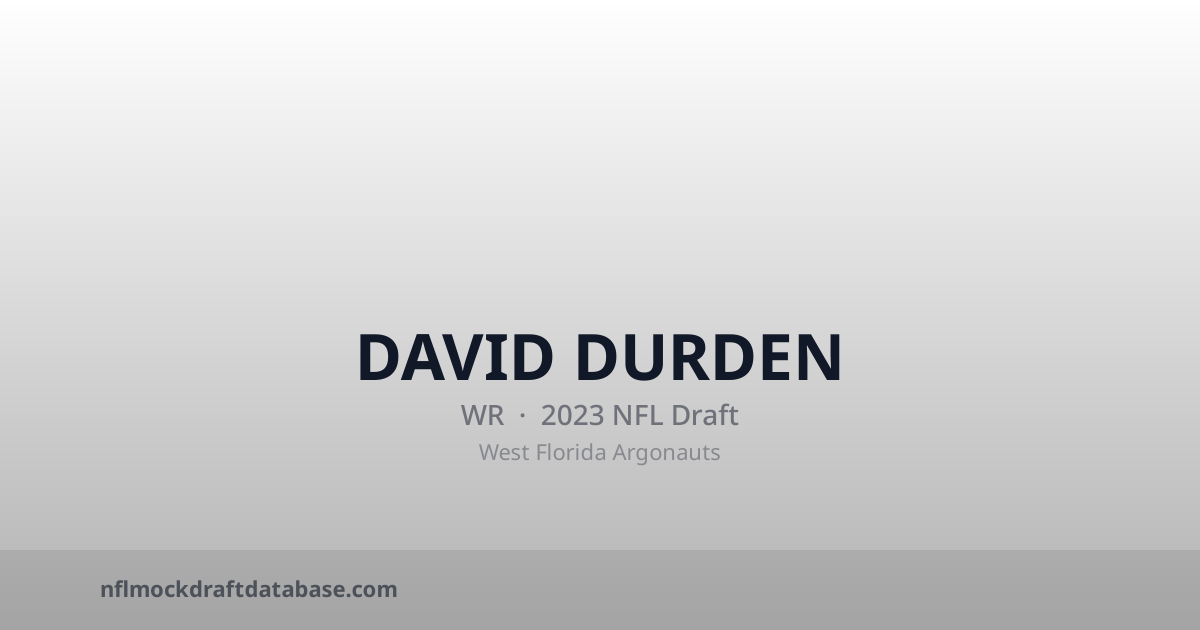 David Durden 2023 NFL Mock Draft Profile — WR | NFL Mock Draft Database