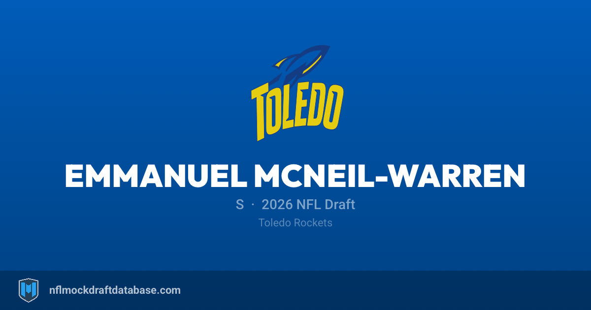 Emmanuel McNeil-Warren 2026 NFL Mock Draft Profile — S | NFL Mock Draft ...