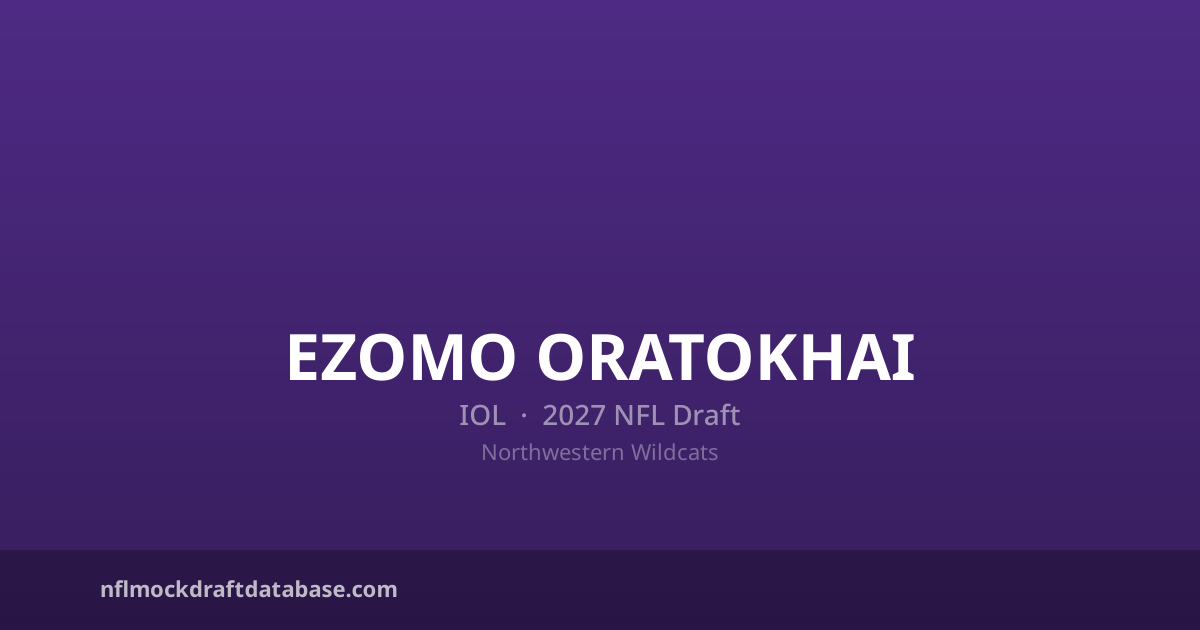 Ezomo Oratokhai 2027 NFL Mock Draft Profile — IOL | NFL Mock Draft Database