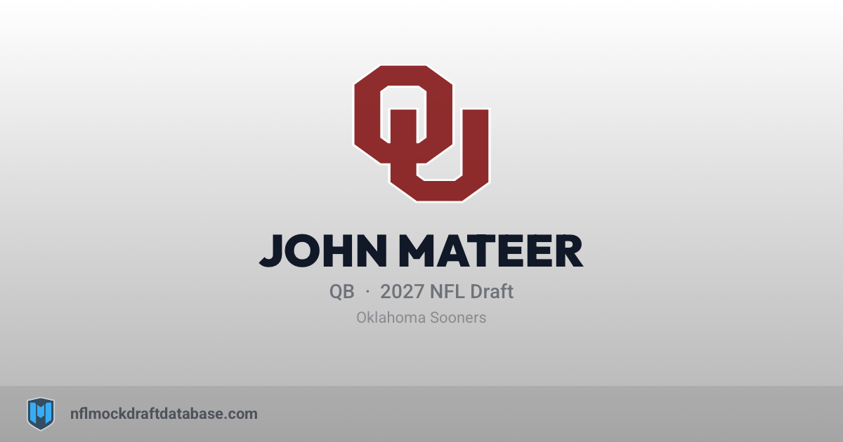John Mateer 2027 NFL Mock Draft Profile — QB | NFL Mock Draft Database