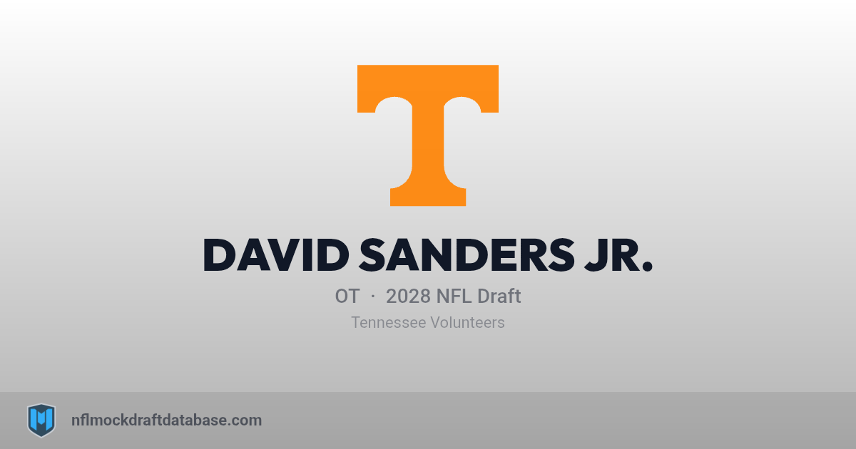 David Sanders Jr. 2028 NFL Mock Draft Profile — OT | NFL Mock Draft ...