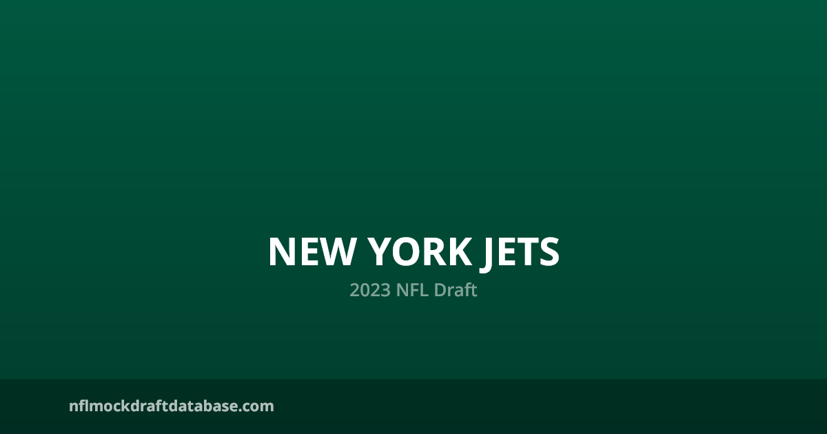 New York Jets 2023 NFL Mock Draft Picks | NFL Mock Draft Database
