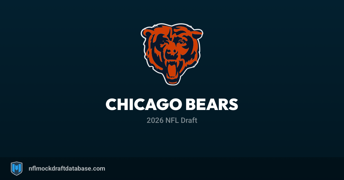 Chicago Bears 2026 NFL Mock Draft Picks | NFL Mock Draft Database